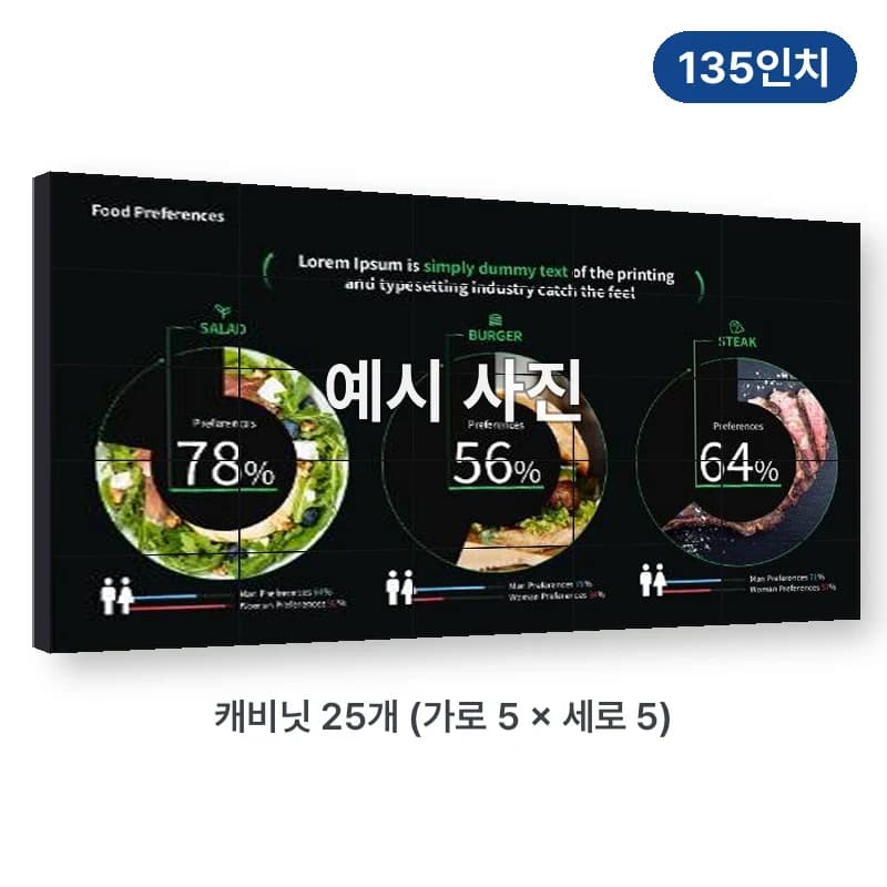 카멜 COB LED 전광판 P1.56 135인치 (프로세서 포함)